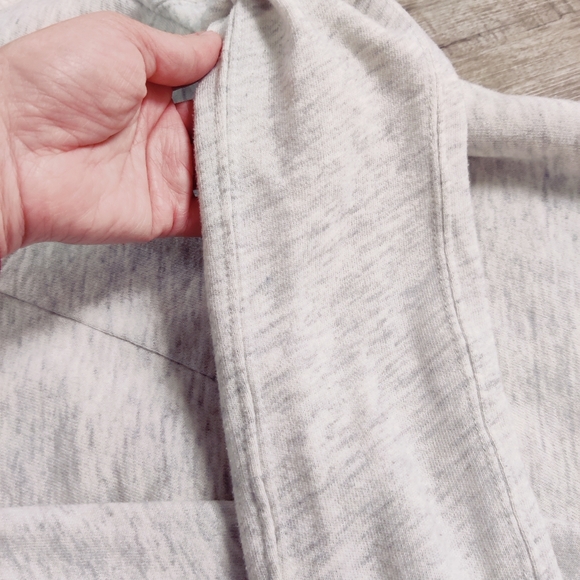 Abercrombie & Fitch Sherpa Lined Gray Cardigan Jacket Open Front Sz XS/S - Picture 8 of 11